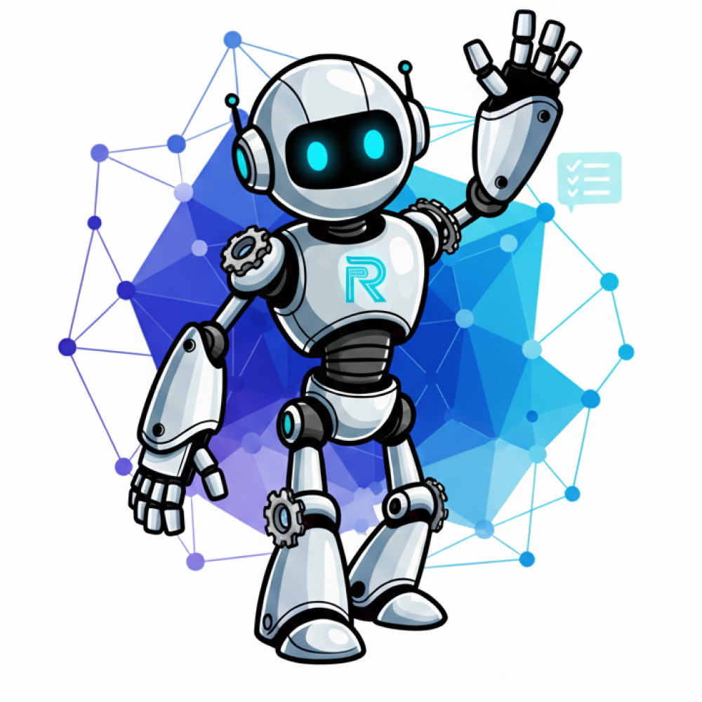 Mascote Robô RABBS para Processos